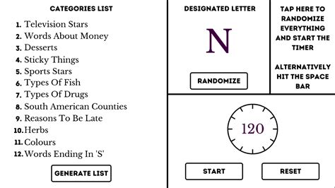 scattergories generator|Scattergories Generator – Games Night Pro.